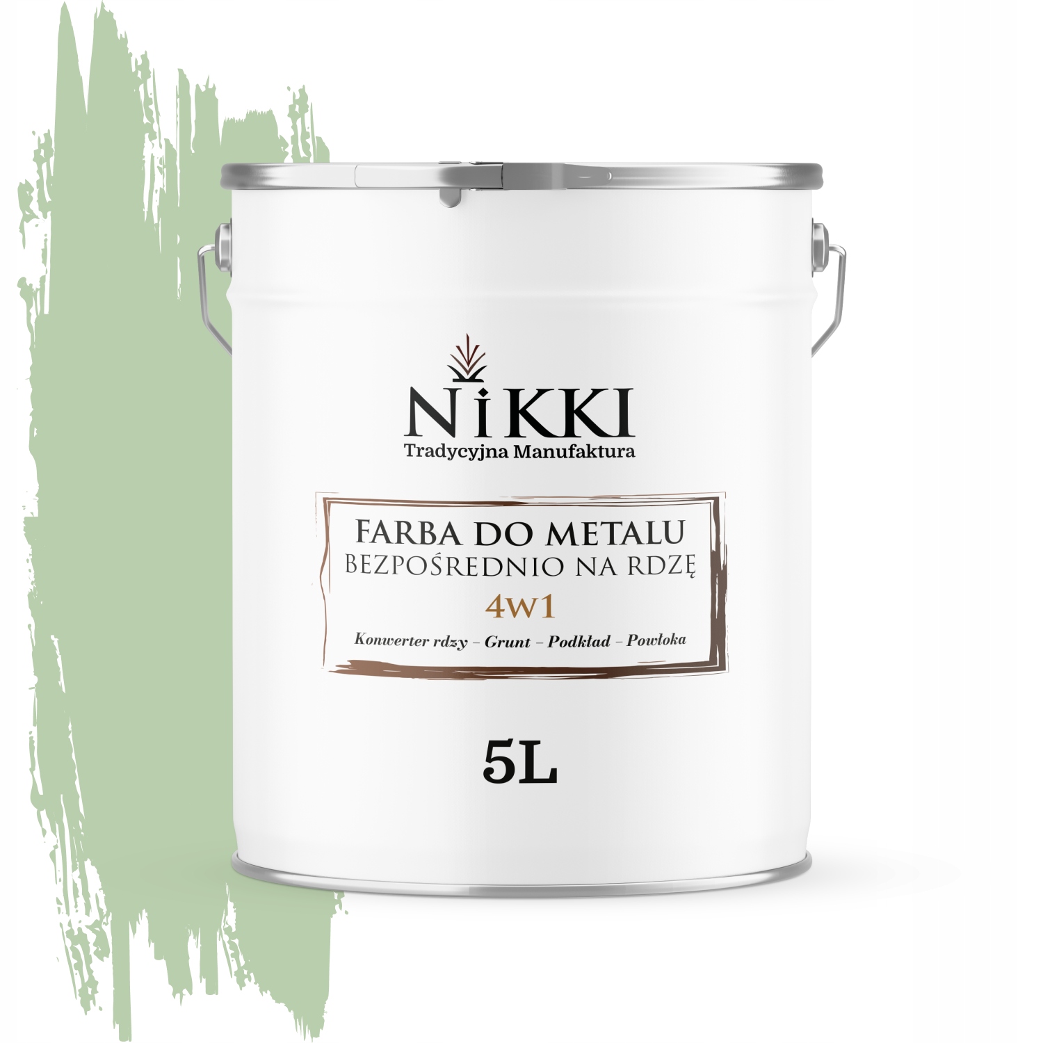 Farba Na Kov Priamo Na Hrdzu 4v1 Zelená Pastelová Ral 6019 Satén 5L