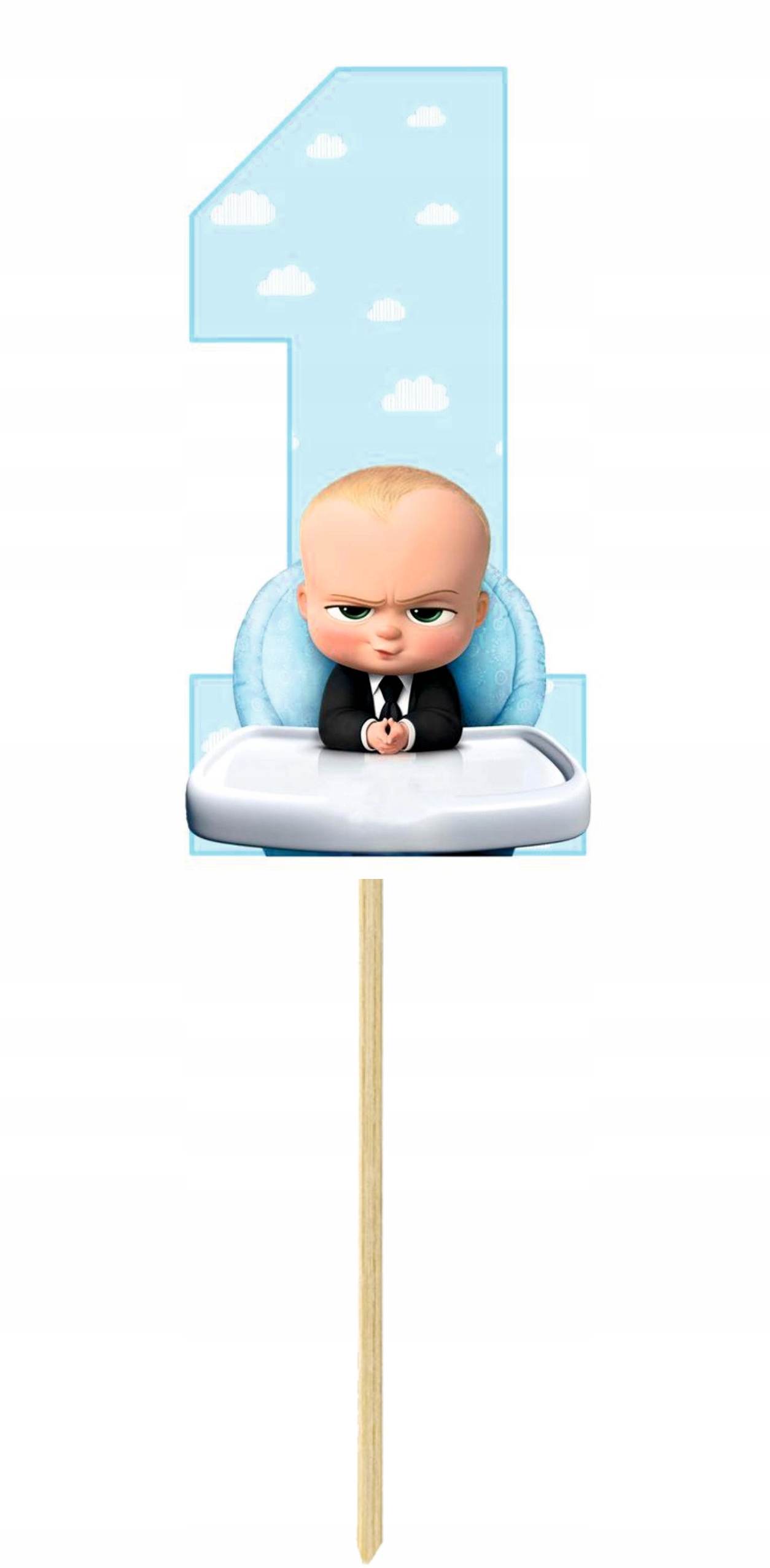TOPPER NA TORT NA URODZINY BOSS BABY CYFRA • Cena, Opinie Allegro