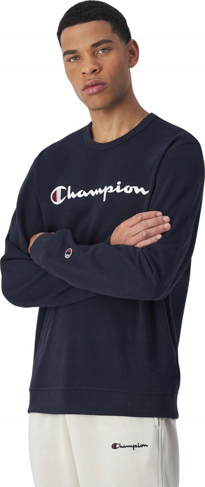 Pánská Mikina Champion Crewneck Sweatshirt Tmavě Modrá 220727 BS501 velikost M