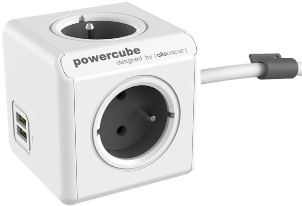 

PowerCube Extended szary, przew. 3 m, 4 gniazda