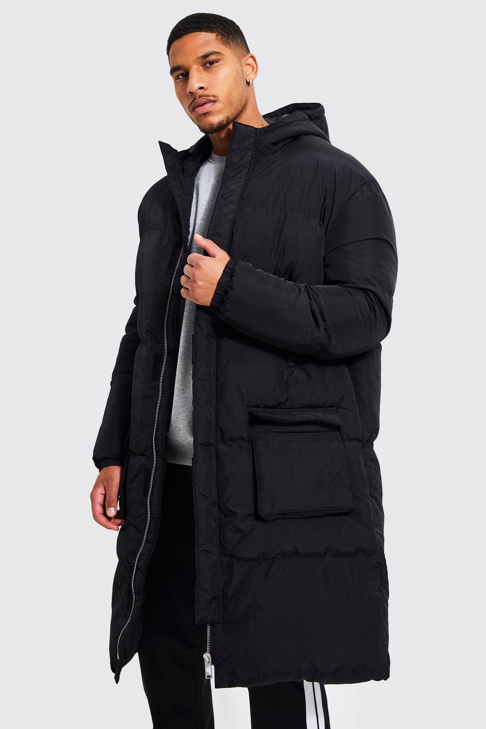 KU112 Boohoo Tall Péřový Kabát S Kapucí (6) XXL