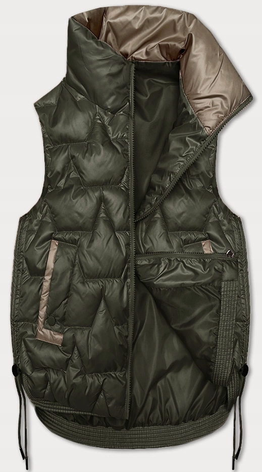 Krátká Vesta B8358 Khaki S (36)