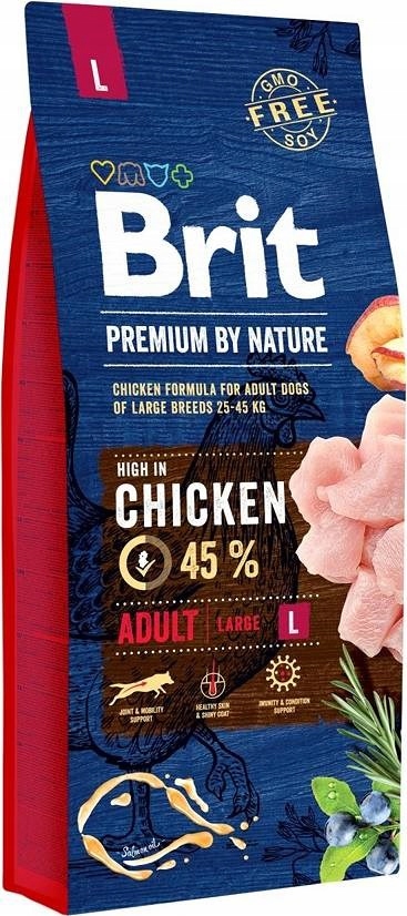 Levně Brit Premium By Nature Adult L – suché krmivo pro dospělé psy velkých plemen