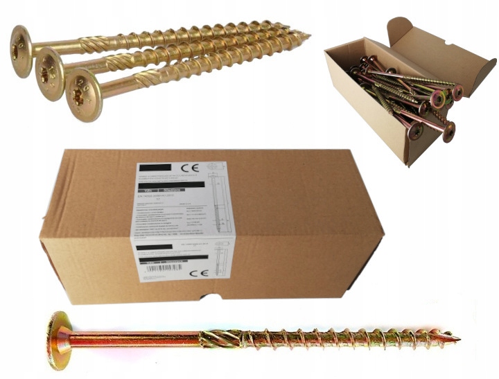 Wkręty Do Drewna Talerzowe 8x380 Ciesielskie Wkręt Torx 50szt