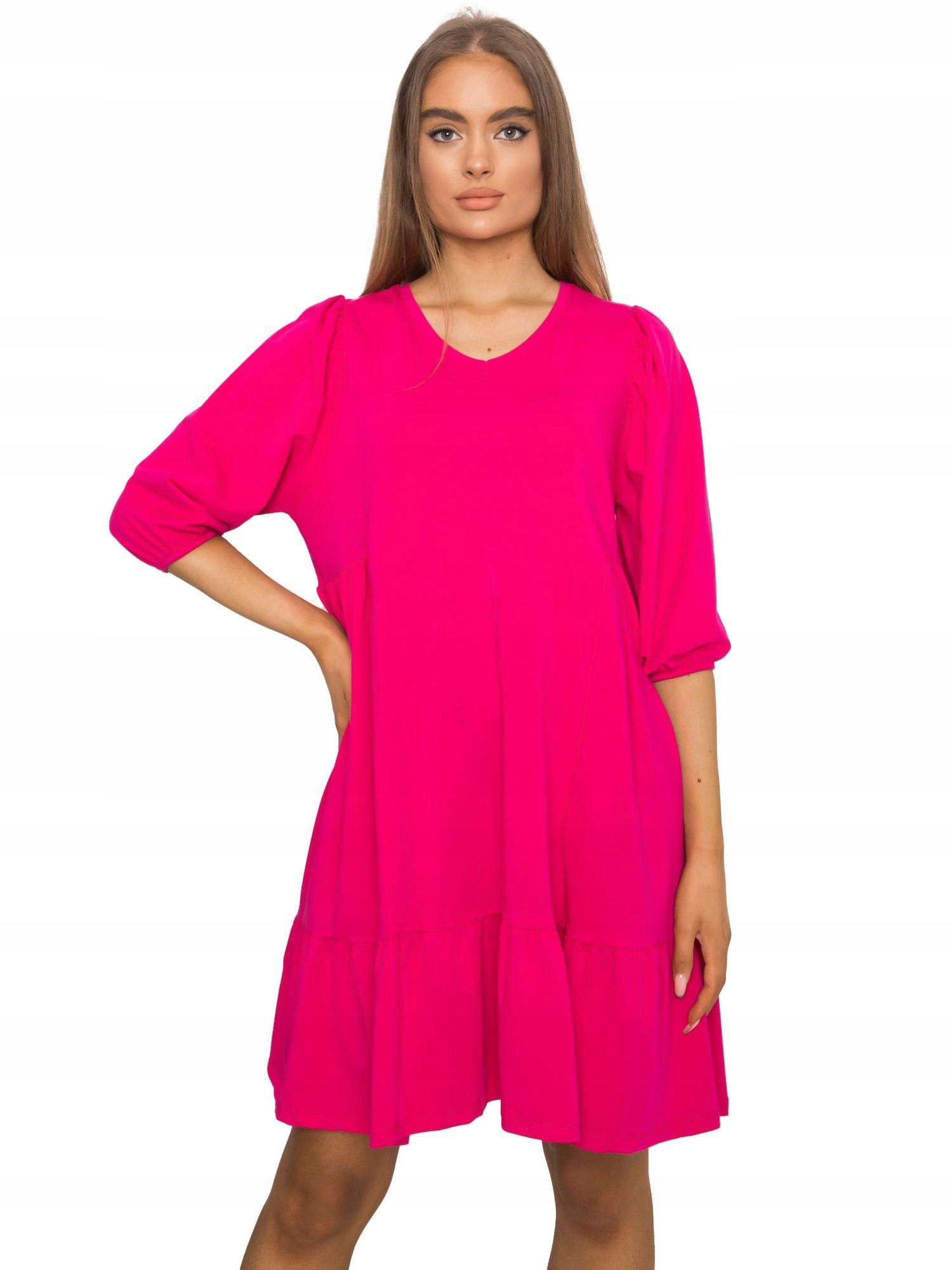

Rozkloszowana Sukienka Damska Oversize S/m