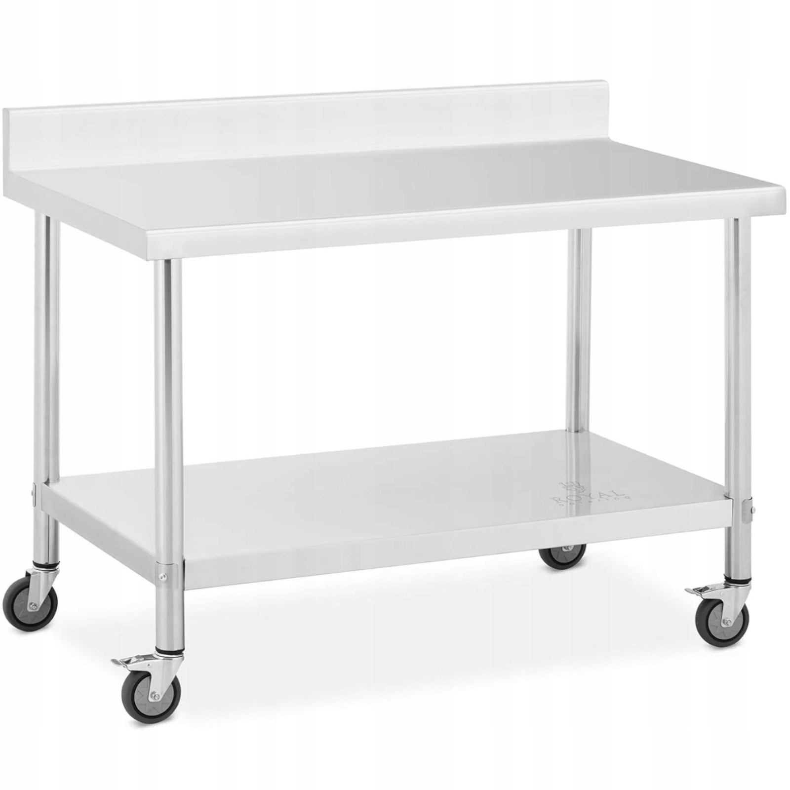 Gastronomický Stůl Z Nerezové Oceli 70 X 120 CM Na Kolečkách S Policí
