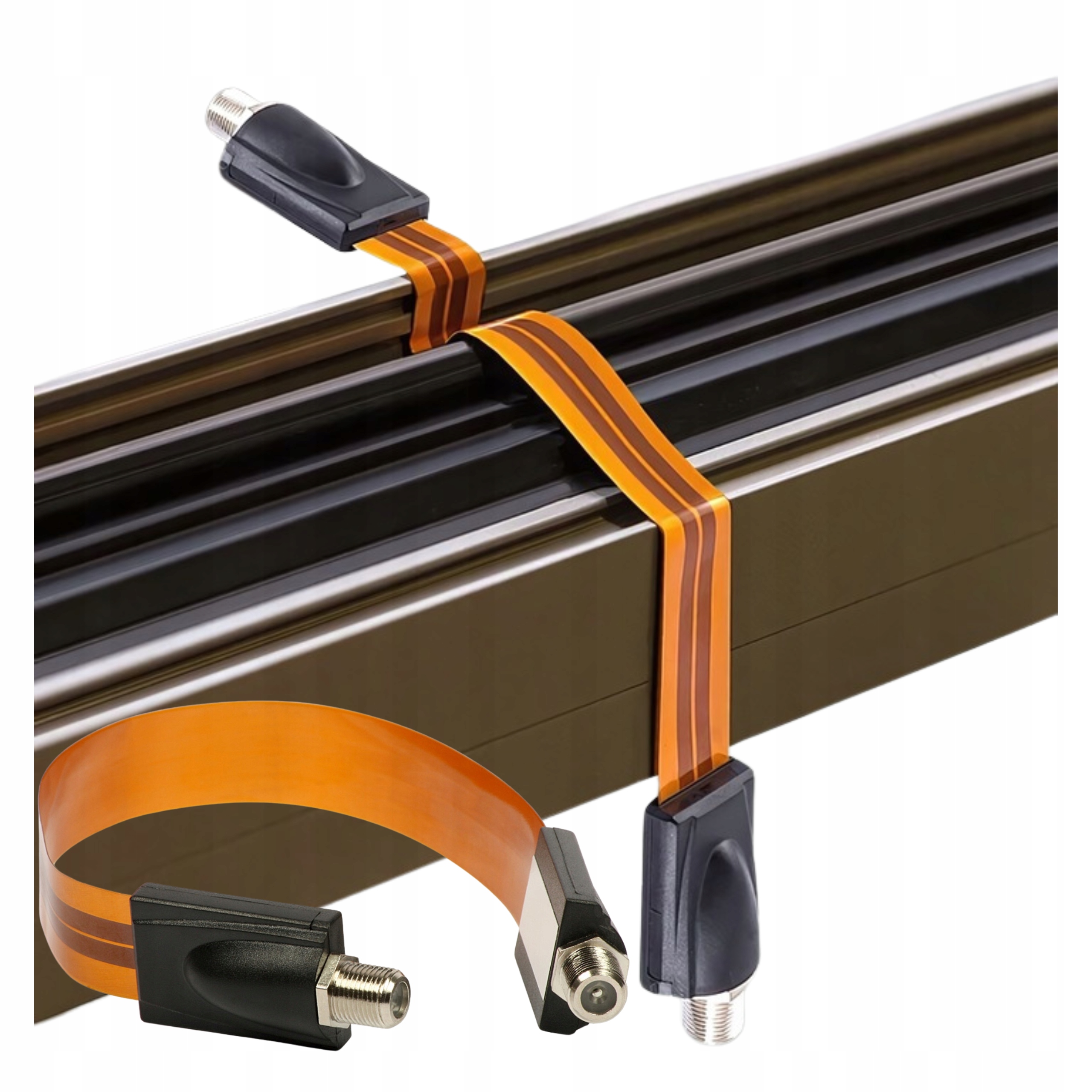 Przelotka Okienna Adapter Kabel Złącze Antenowe F F Ultra Slim 27 Cm Tv