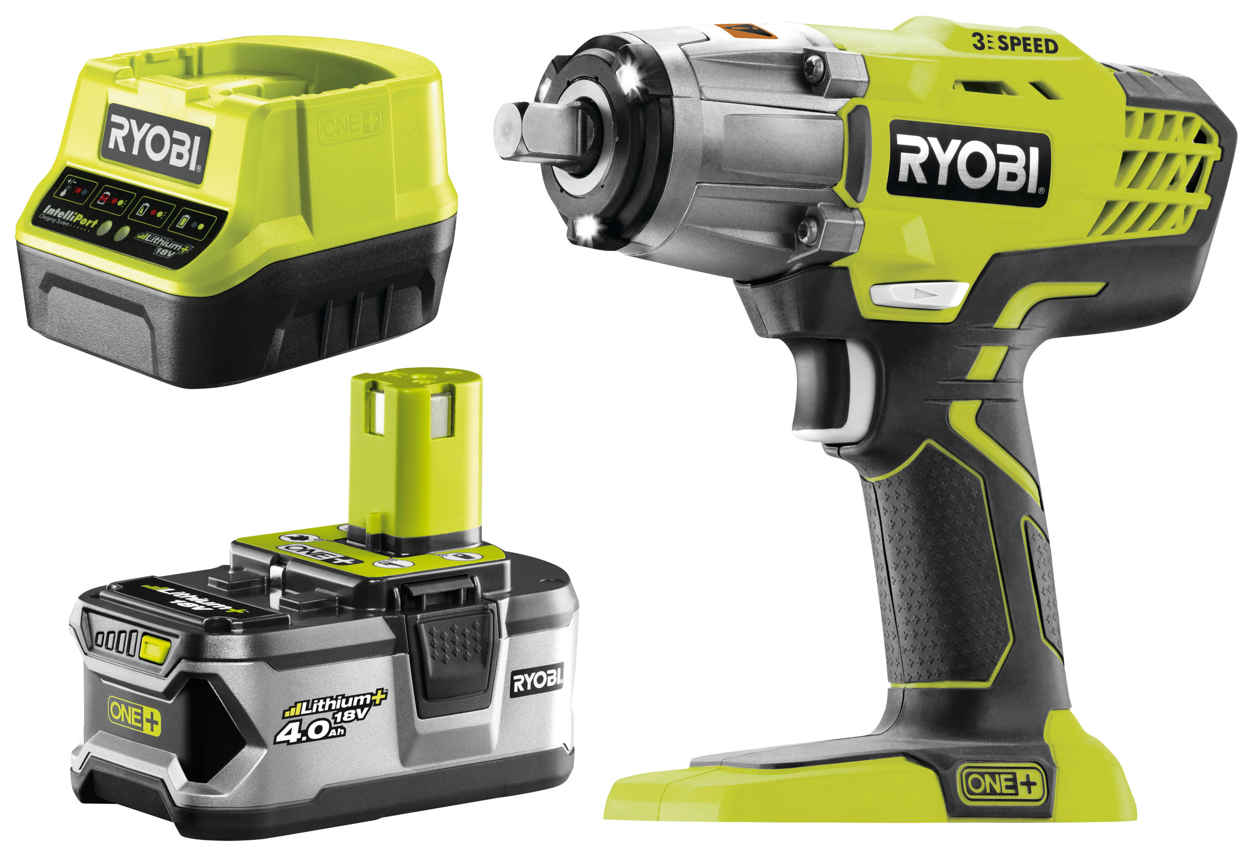 

Ryobi Klucz Udarowy 18V R18IW3-0 400NM 4AH Zestaw