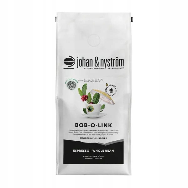 Kawa ziarnista Arabica Johan & Nystrom Bob-o-link Espresso 500 g