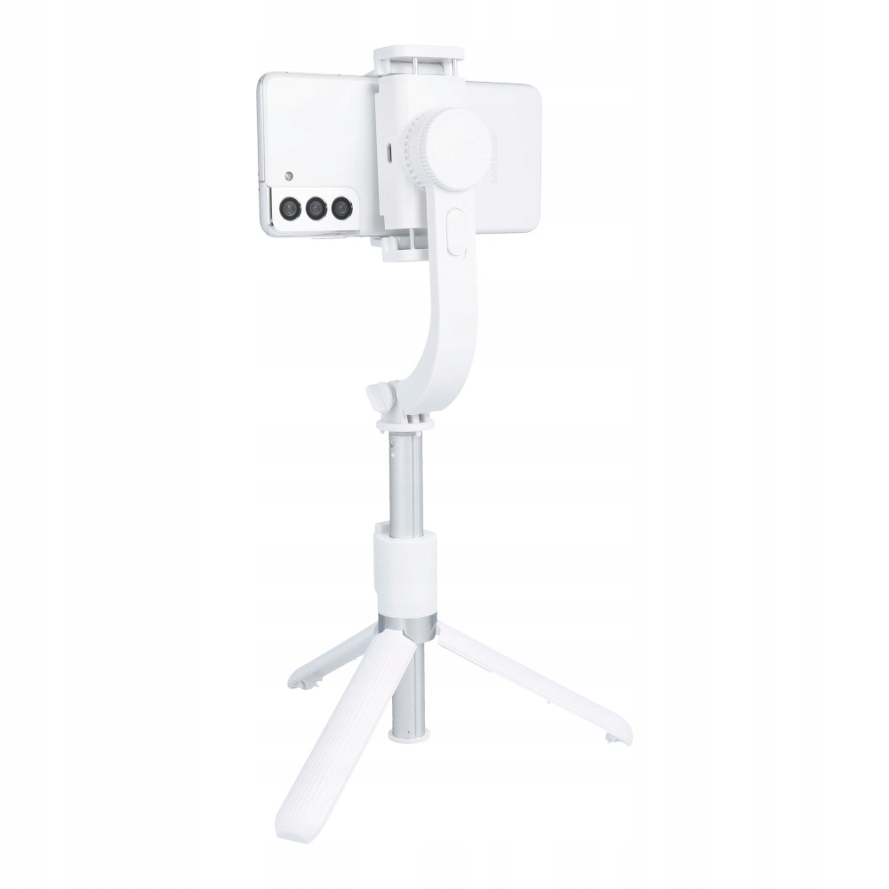 Uchwyt selfie z pilotem tripod ze stabilizatorem Gimbal SSTR-L08 biały