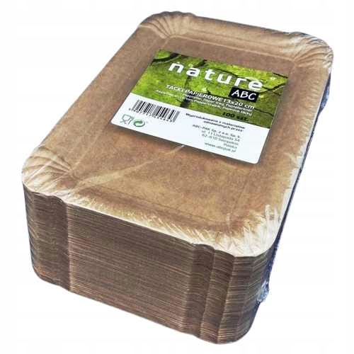 Papierowe tacki - GOFRY, CIASTA - 13x20cm - 100% tektury, 100 sztuk Marka ABC-PAK