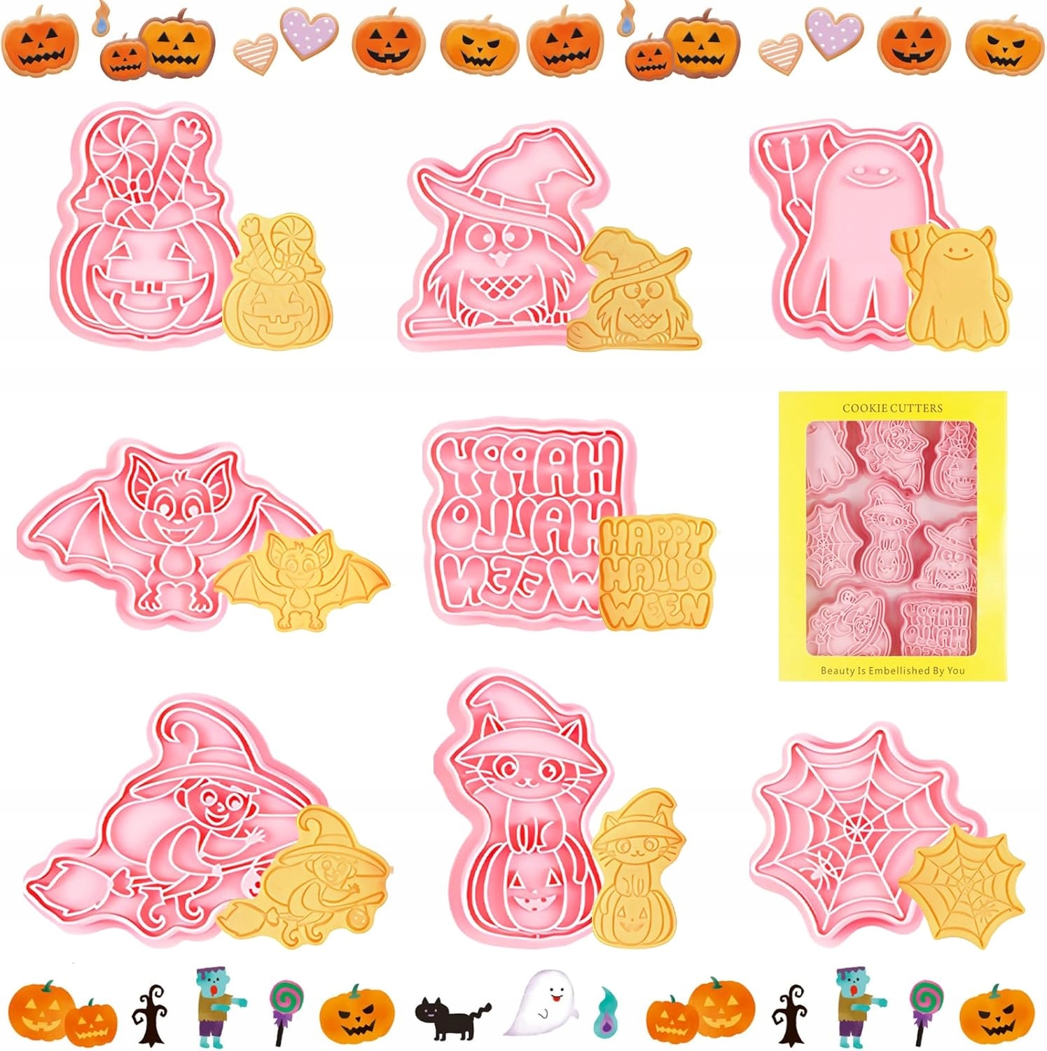 Levně Formičky Na Cukroví Halloweenské Sušenky Set x8