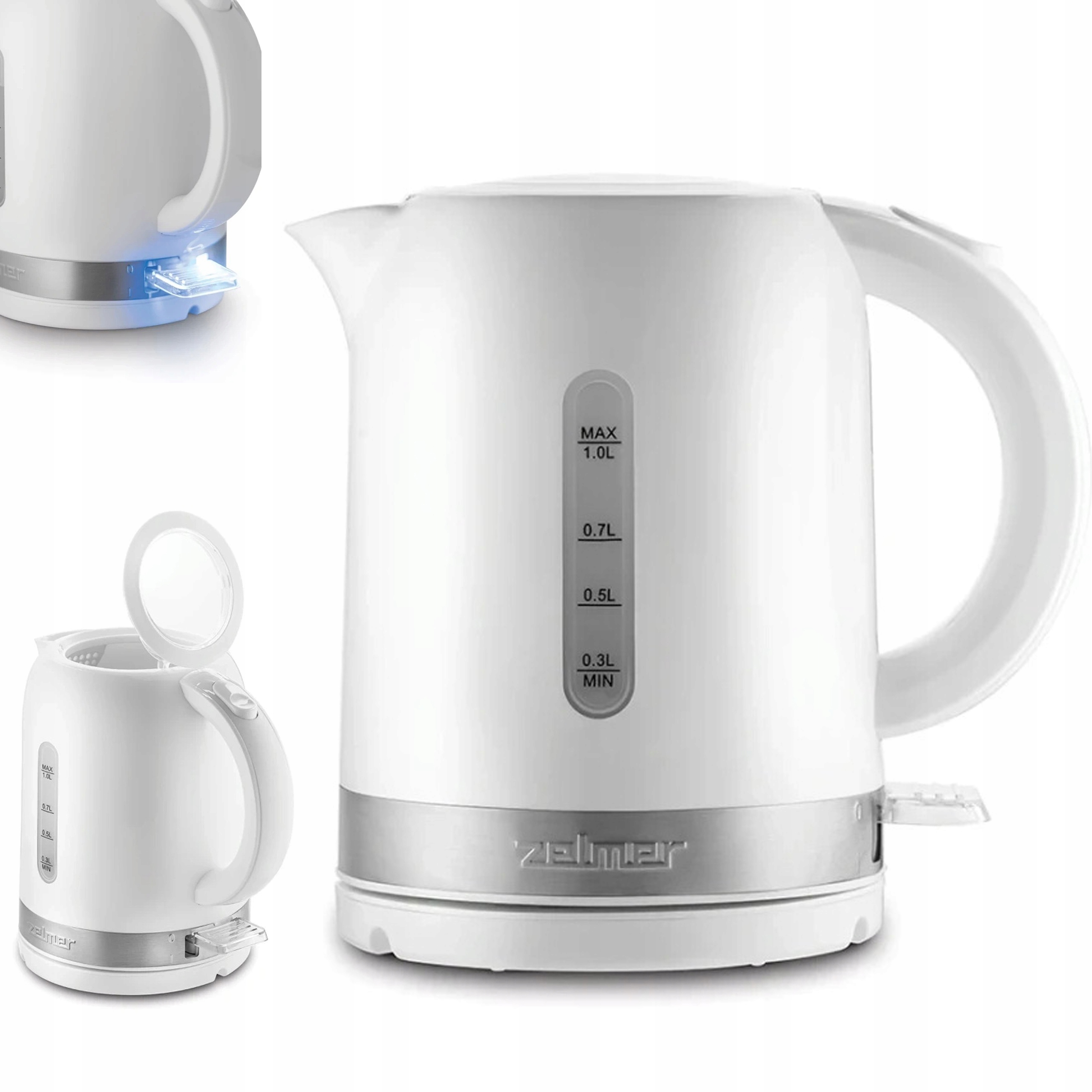 Czajnik Bezprzewodowy Elektryczny Zelmer ZCK7018 1L 1500W Kontroler Strix