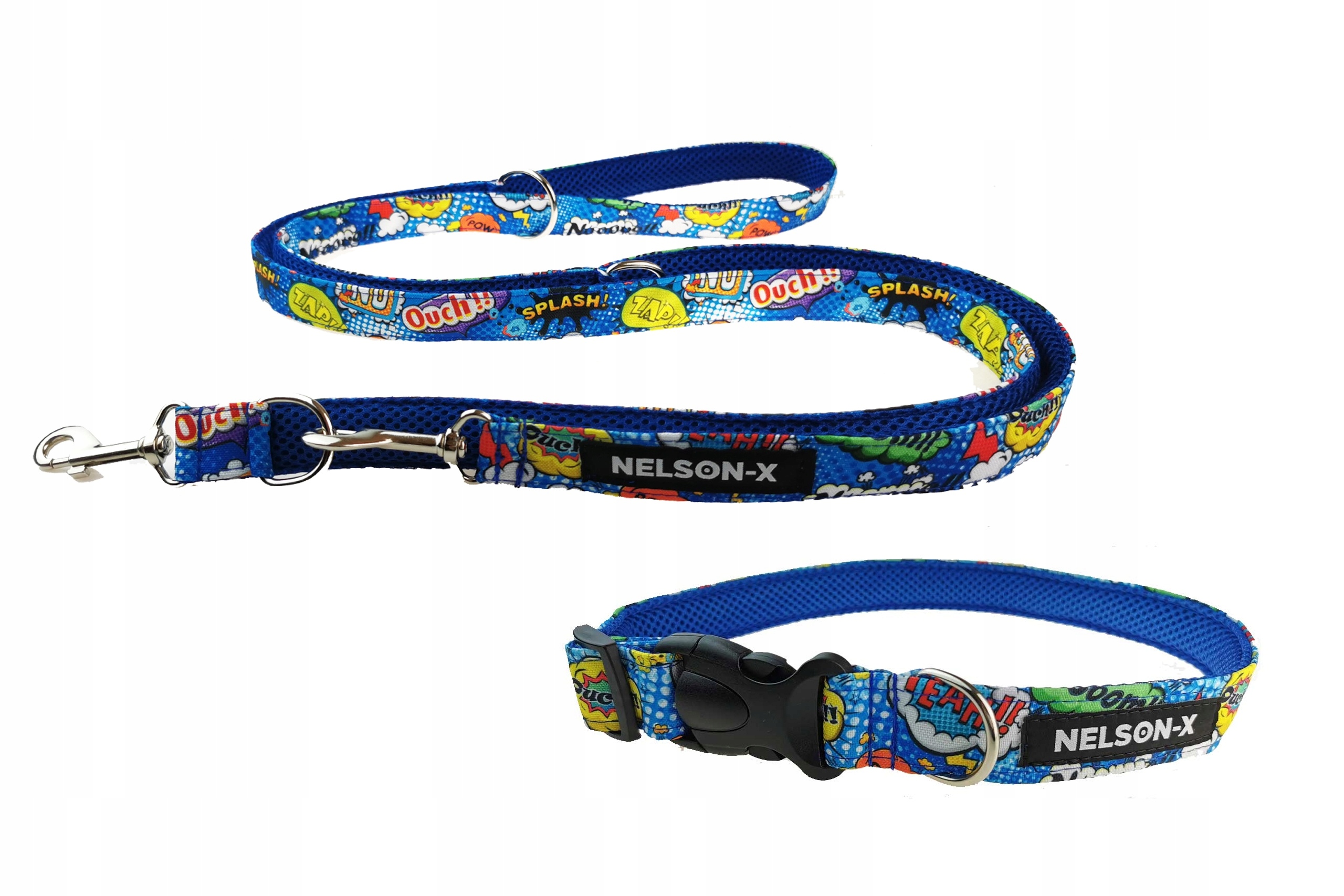 Levně Komplet Obojek Vodítko Pro Psa Nelson-x Floral 40-60 CM Polský Výrobce