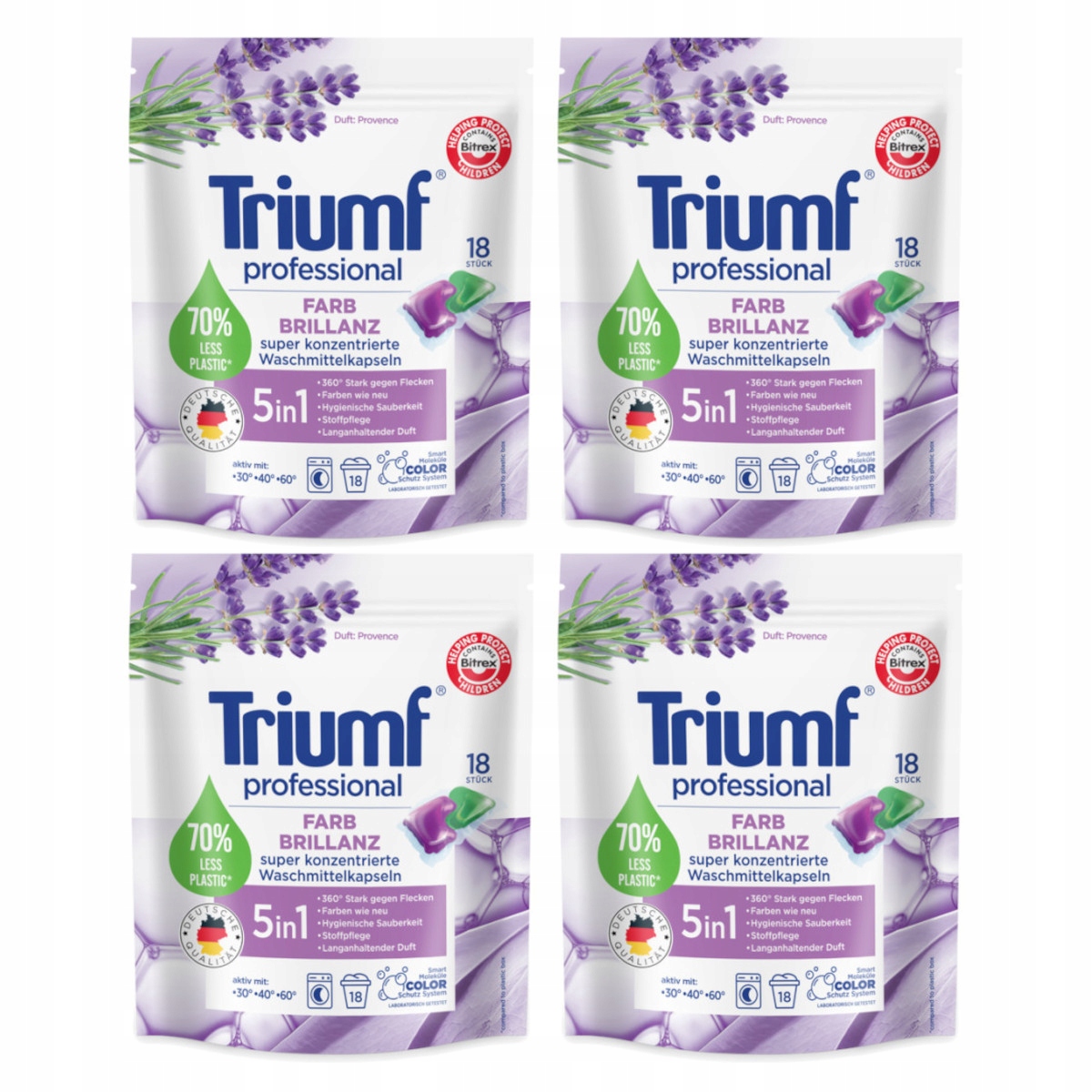 Levně Kapsle na praní Triumf Farb-Brillanz 72ks
