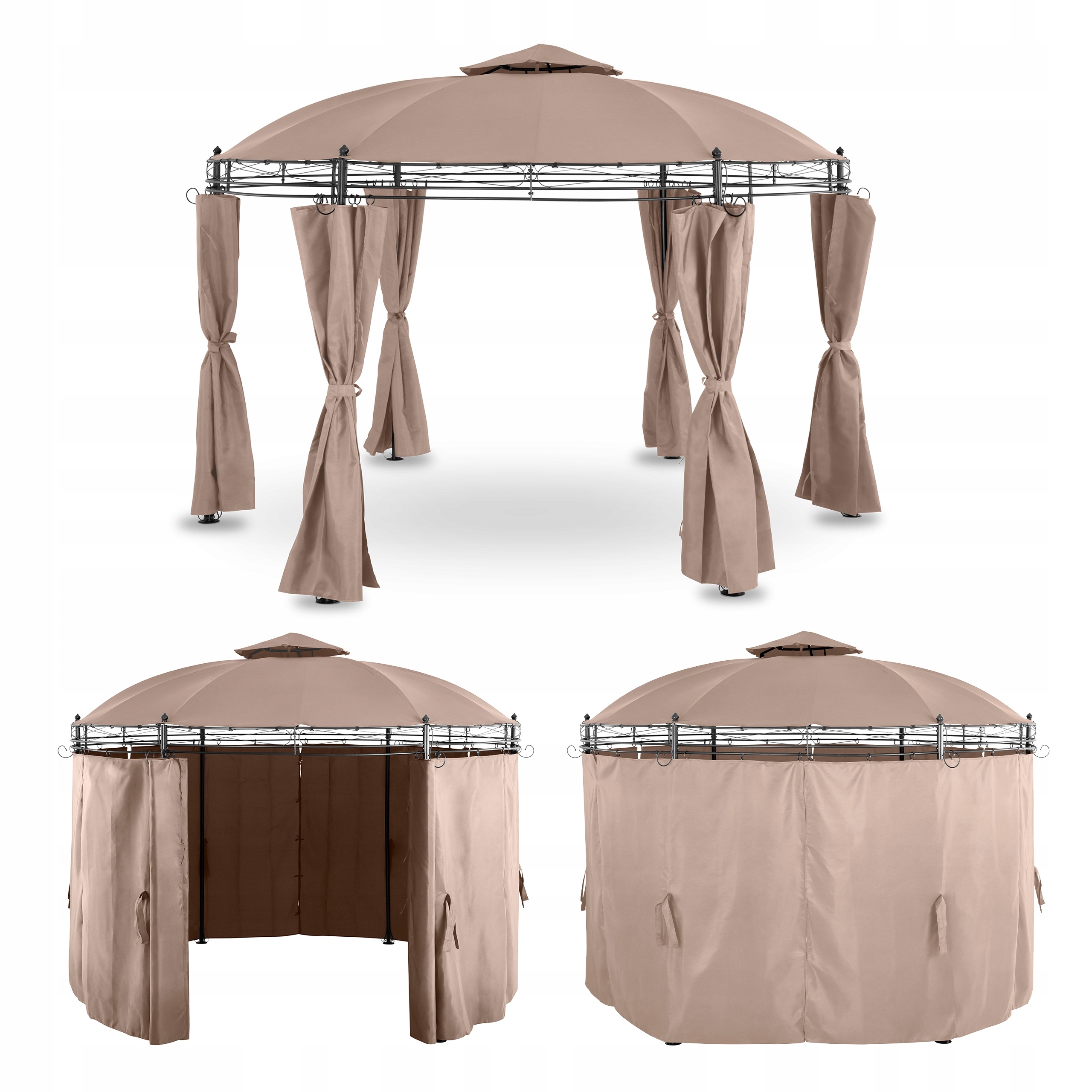 

Pawilon ogrodowy beż Uniprodo UNI_PERGOLA_3.5TR_U