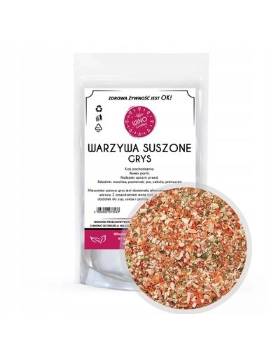 4x Winoszarnia Sušená zelenina Jarzynka Grys 500 g