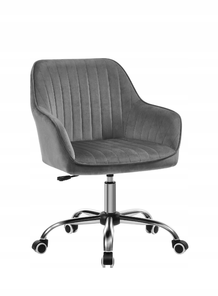 Otočná kancelárska stolička Zamatový velúr Šedá Songmics Stolička Loft
