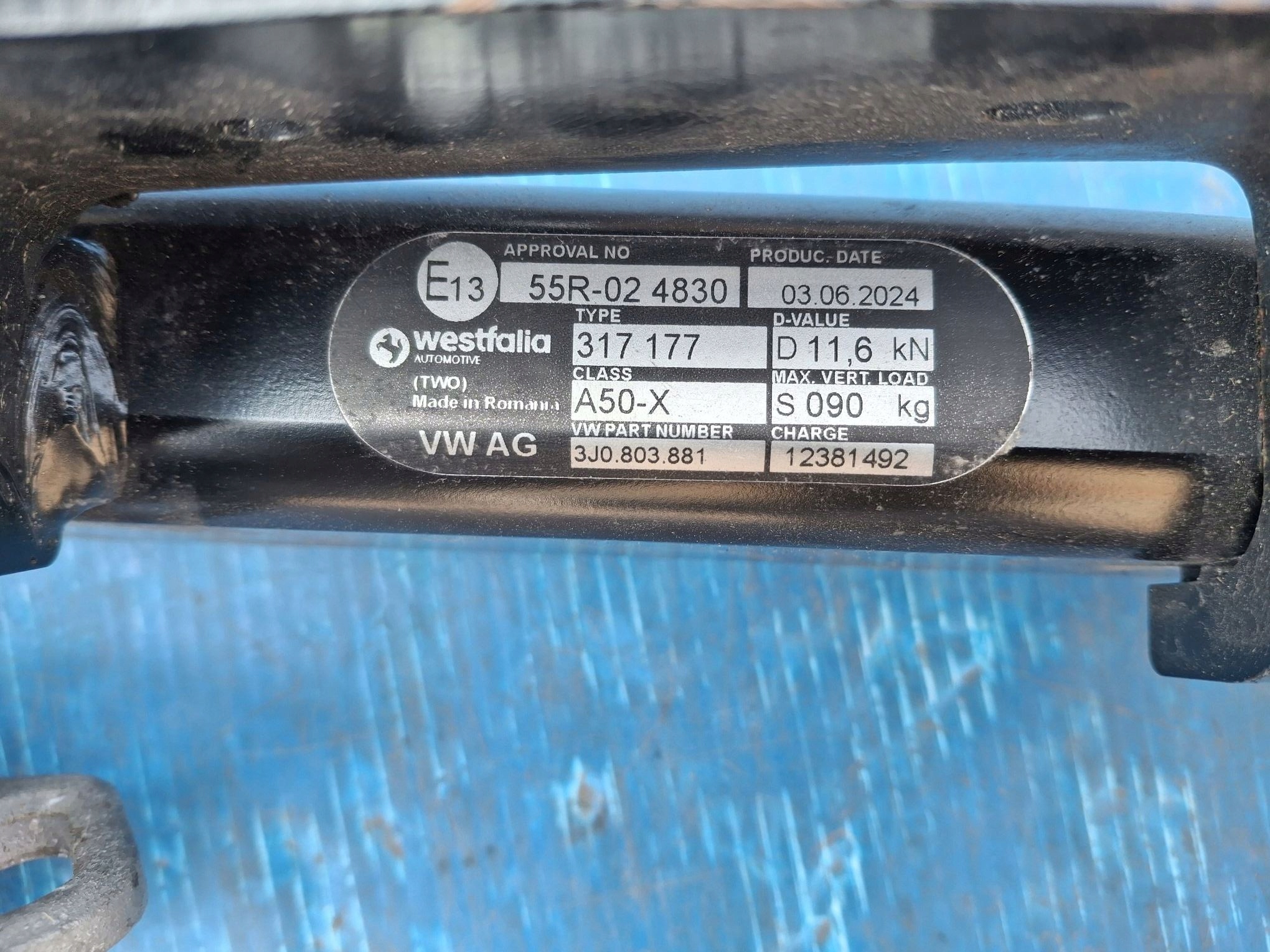 tow electrical VW PASSAT B9 3J0 2023R->