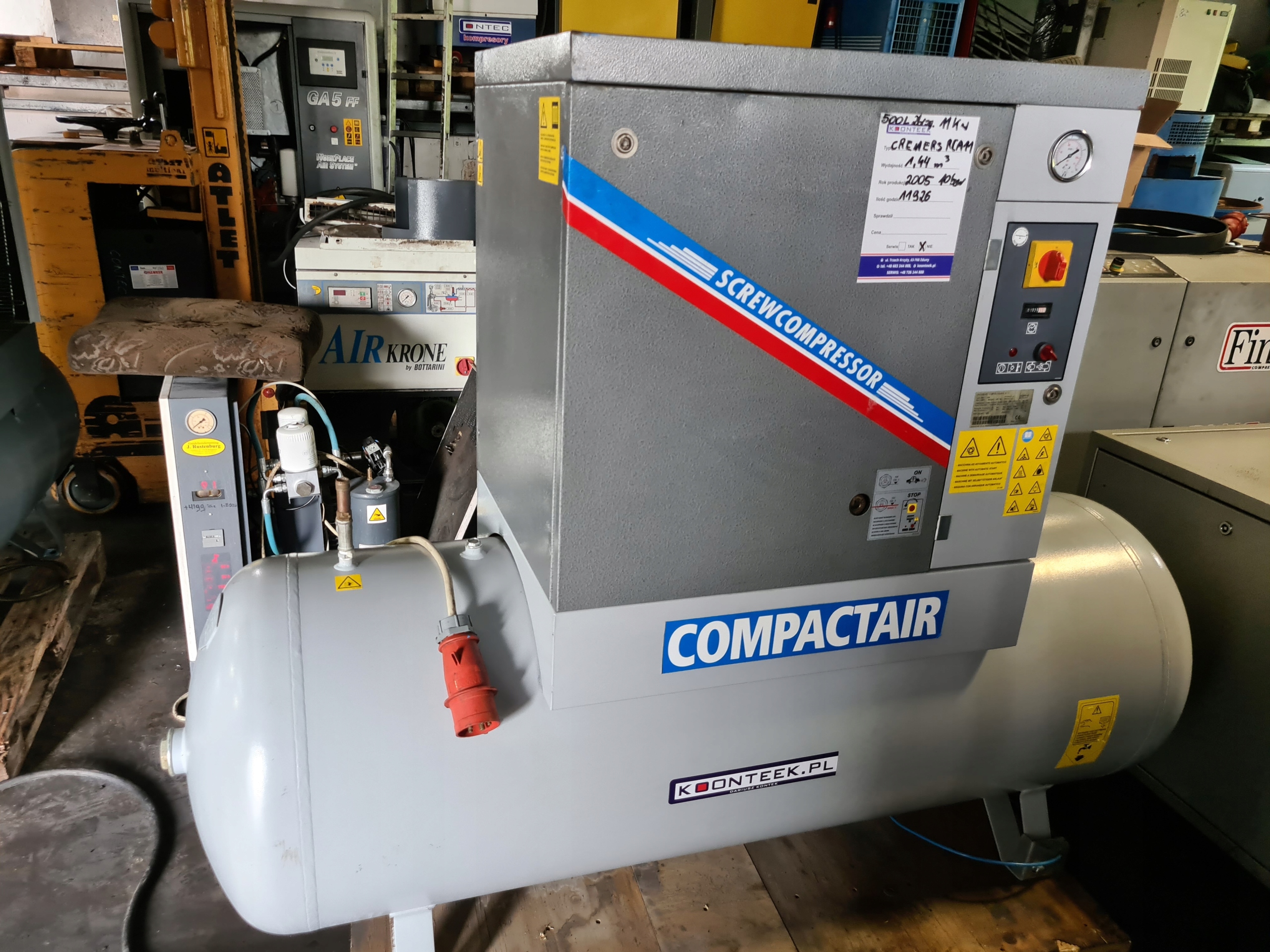 Kompresor śrubowy CREEMERS RCA 11, 11 kw Marka Creemers