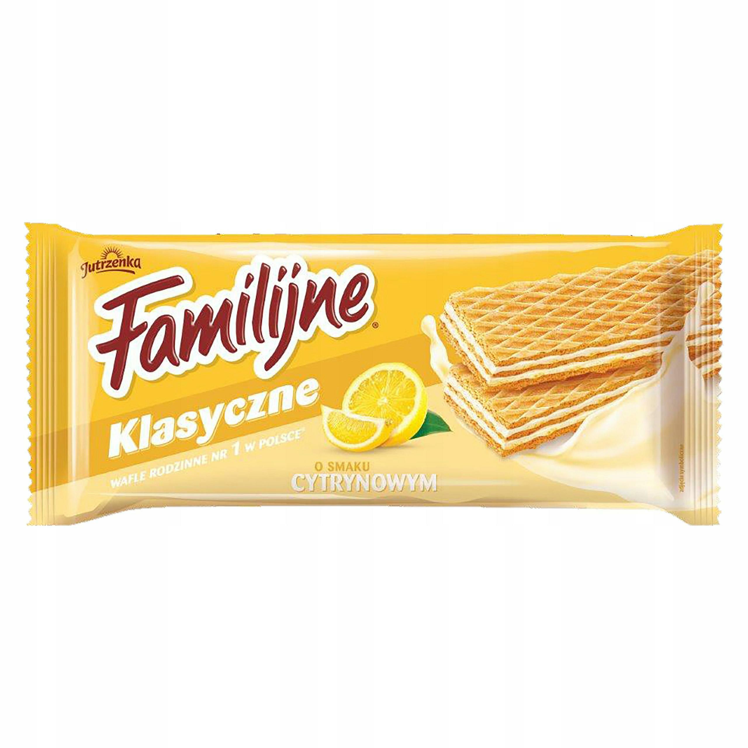 24 Sztuki Jutrzenka Wafelki 180G Familijne Cytrynowe