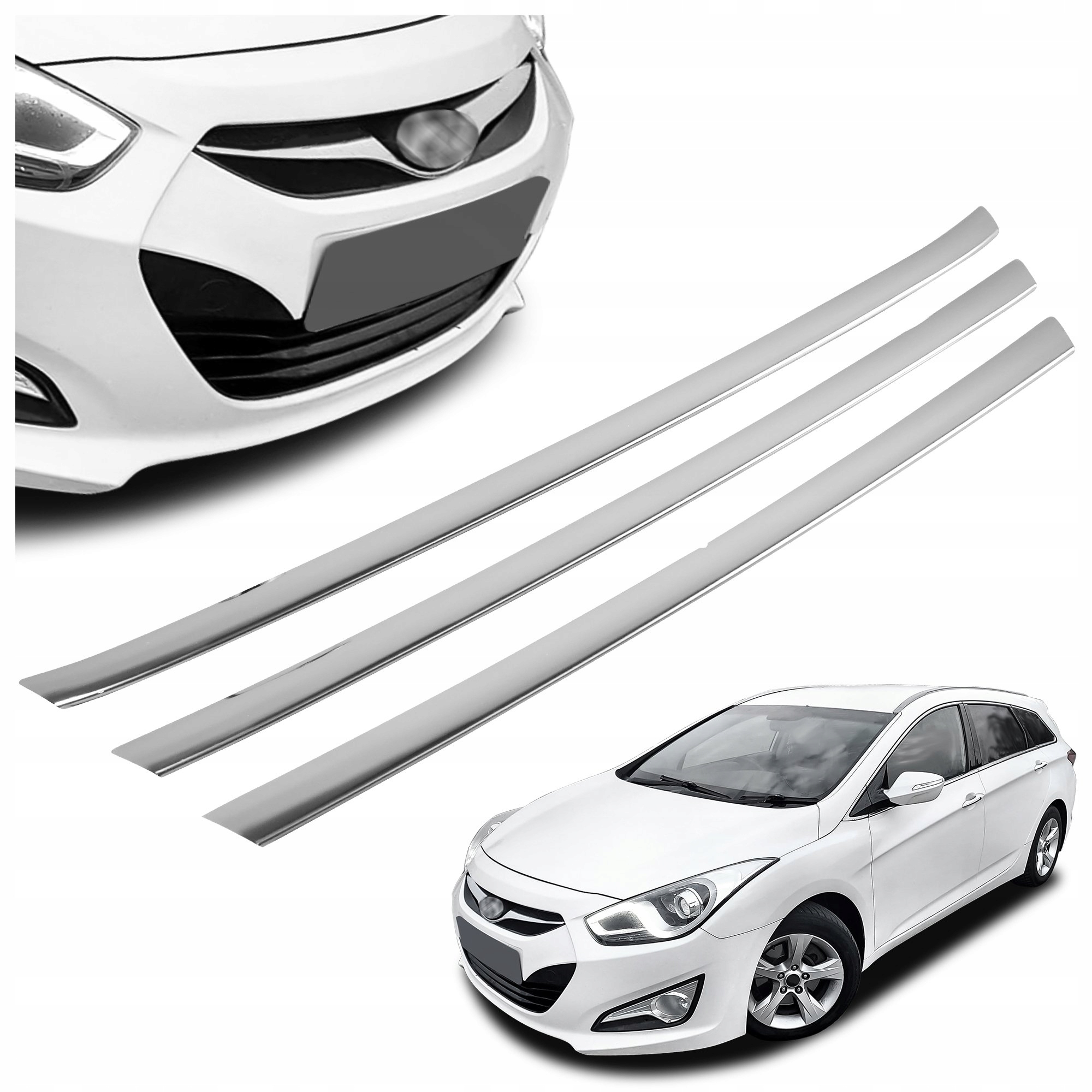 Lišty atrapy predného maskovača grilu pre Hyundai I40 I 2011-2019 Kombi