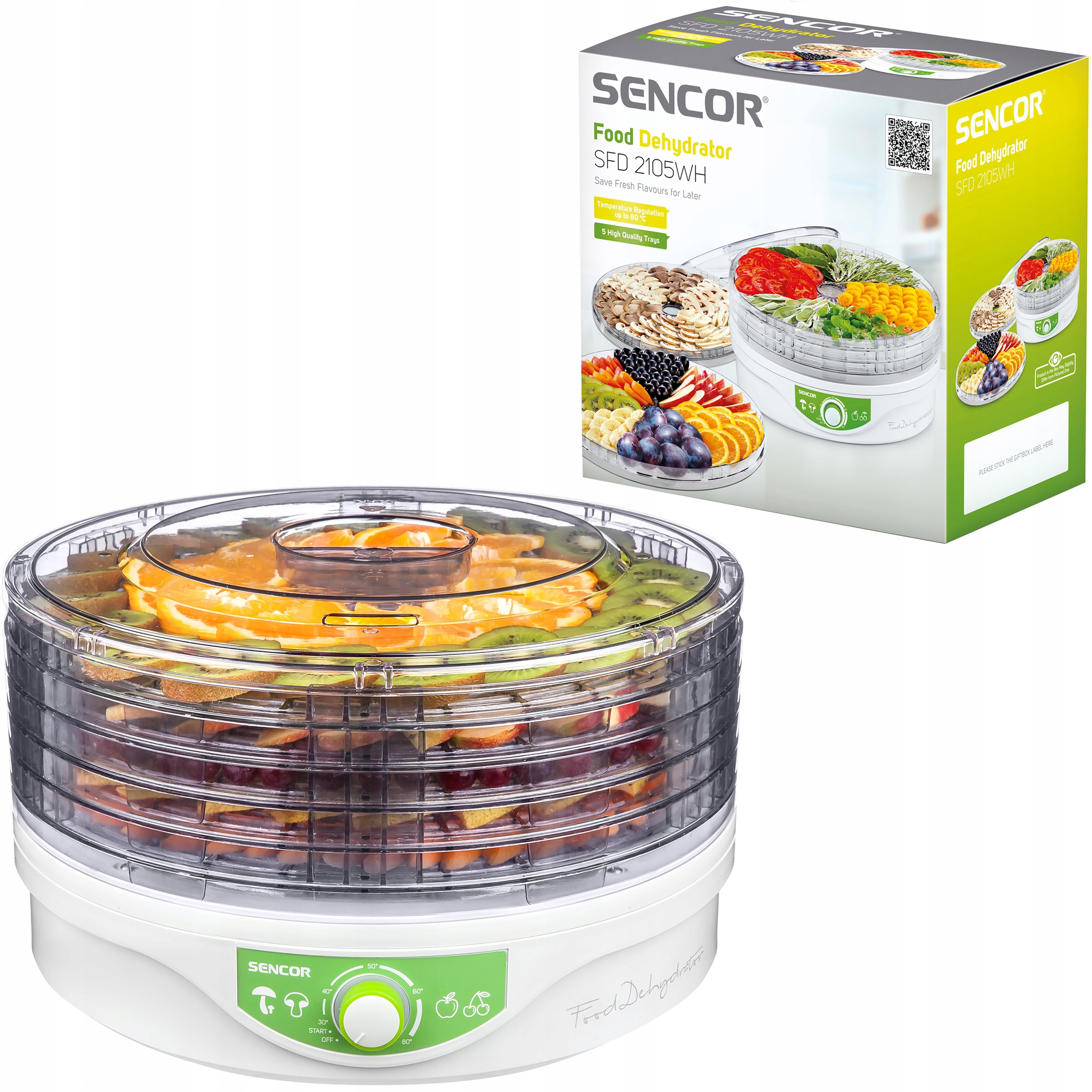 Suszarka Spożywcza do Żywności Sencor SFD 2105WH