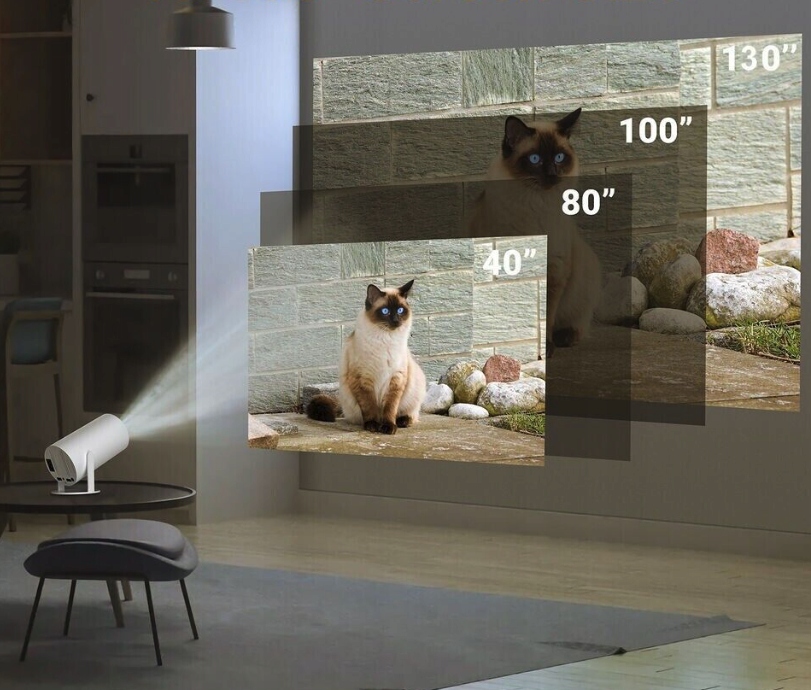 PROJEKTOR DOMOWY OBROTOWY ANDROID TV WIFI FULL HD PRZENOŚNY GŁOŚNIK WYJAZDY Żywotność lampy w trybie ekonomicznym 50001 h