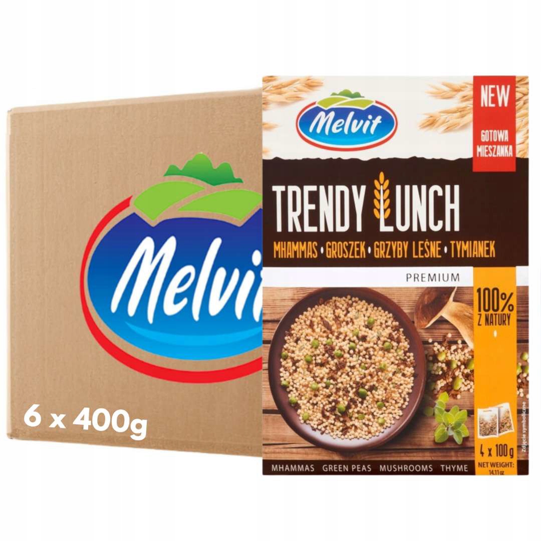 Levně Melvit Trendy Lunch Mhammas hrášek lesní houby tymián 400 g (4 sáčky)