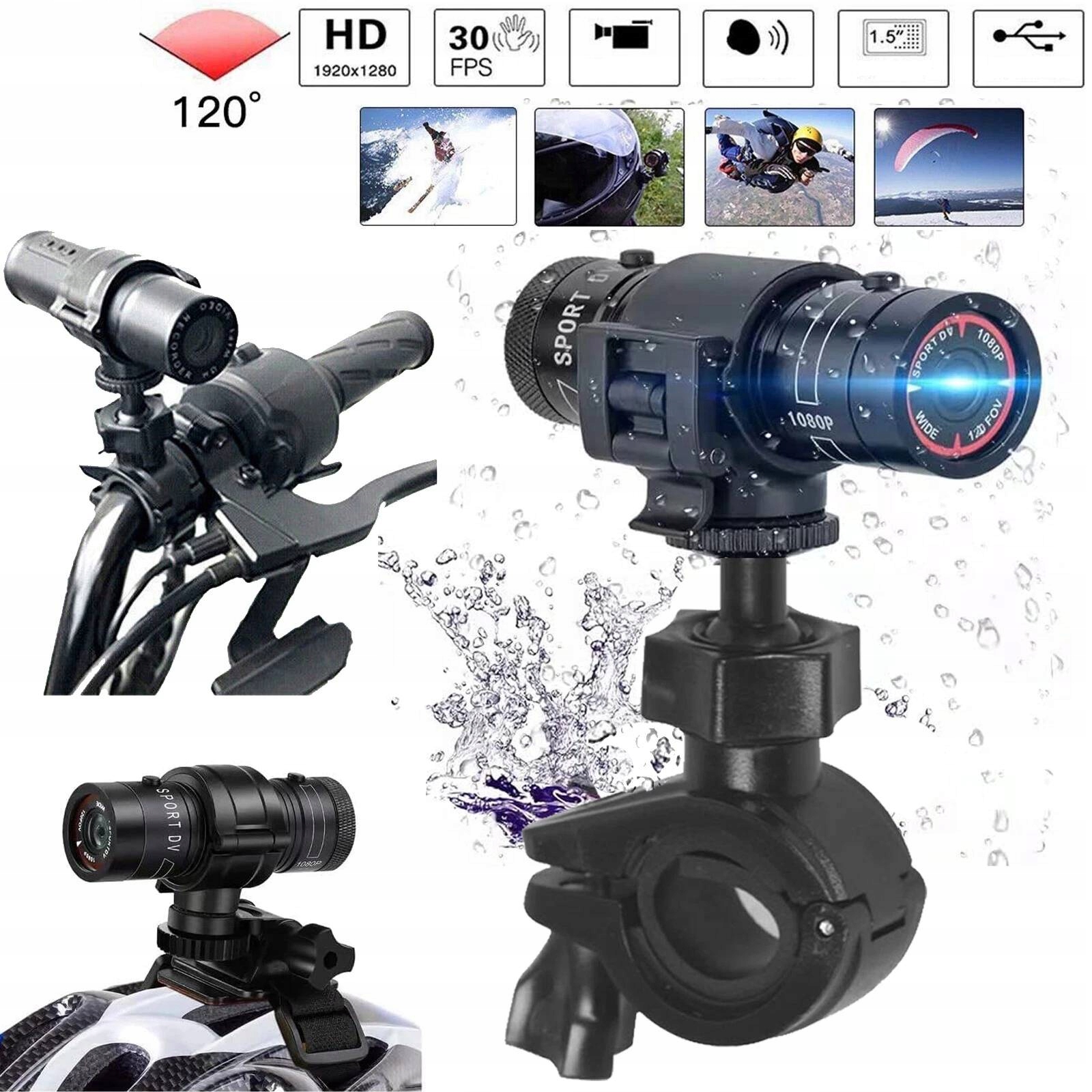 Mini Sportovní Kamera Pro Lezení Na Lyžích Voděodolná 1080P Hd