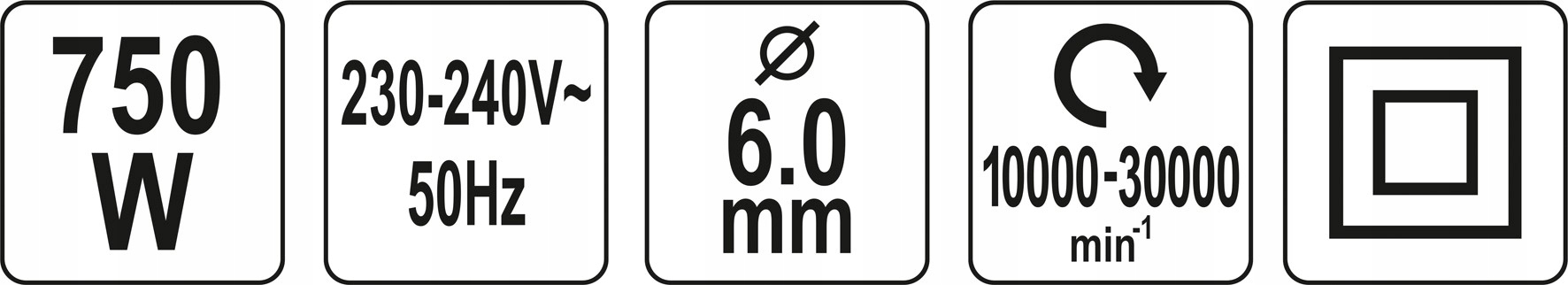 YATO SZLIFIERKA PROSTA 750W REG PRĘDKOŚCI YT-82080 Informacje dodatkowe regulacja obrotów