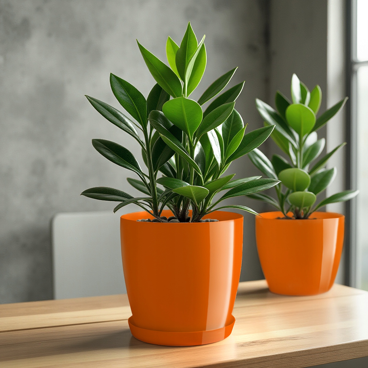 DONICZKA DONICA Z PODSTAWKĄ NA KWIATY OSŁONKA MISA KWIETNIK 20 cm POMARAŃCZ Marka Kadax