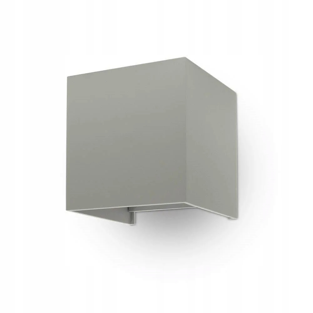 Fasádna lampa štvorcová šedá Led 6W 3000K hore dole nastaviteľná V-tac