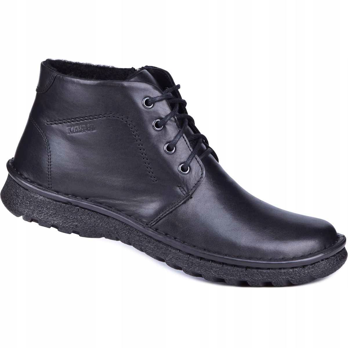 

Buty męskie ocieplane trzewiki zimowe skórzane 48