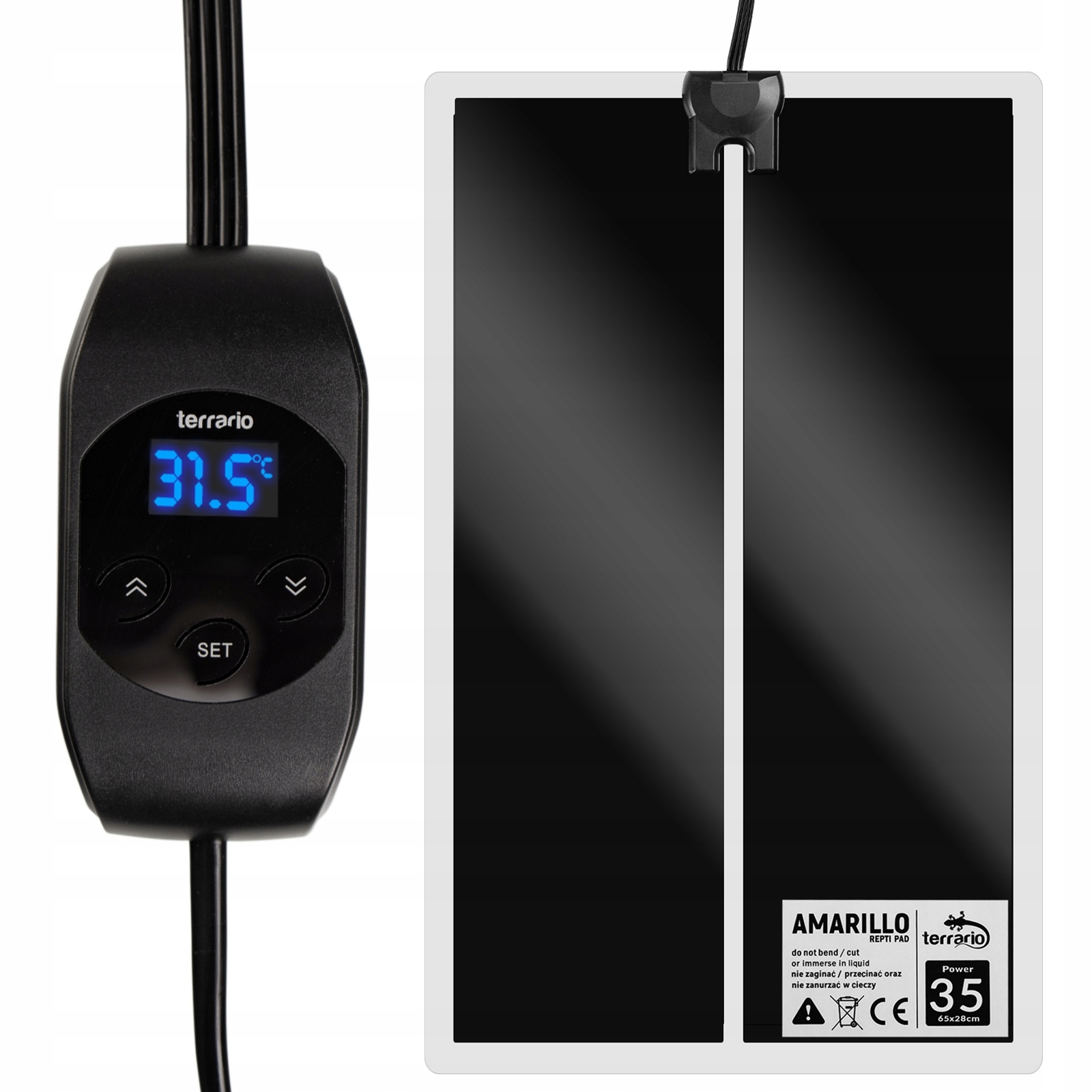 Vyhřívací Podložka Teraristický LCD Termostat Pro Plazy Paměť 35W