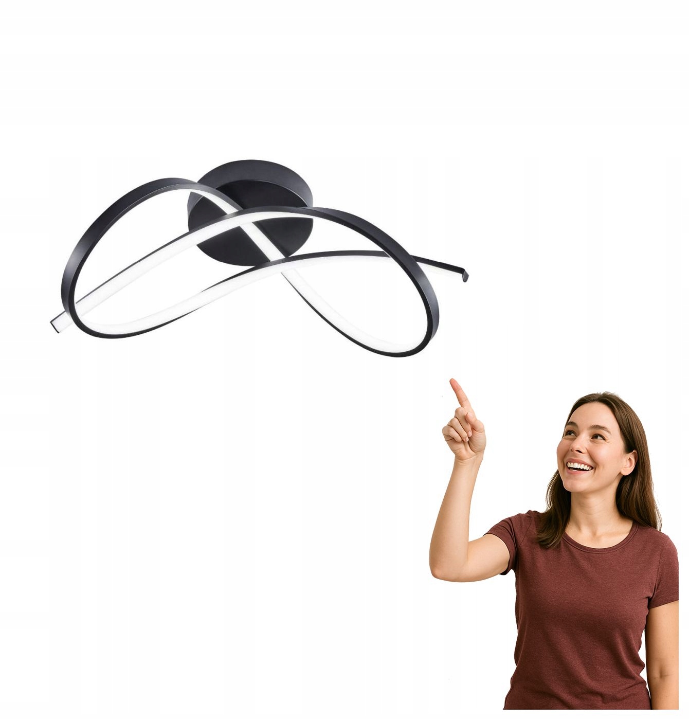 Led stropná lampa 30W Paul 19602C-BK Zuma Line