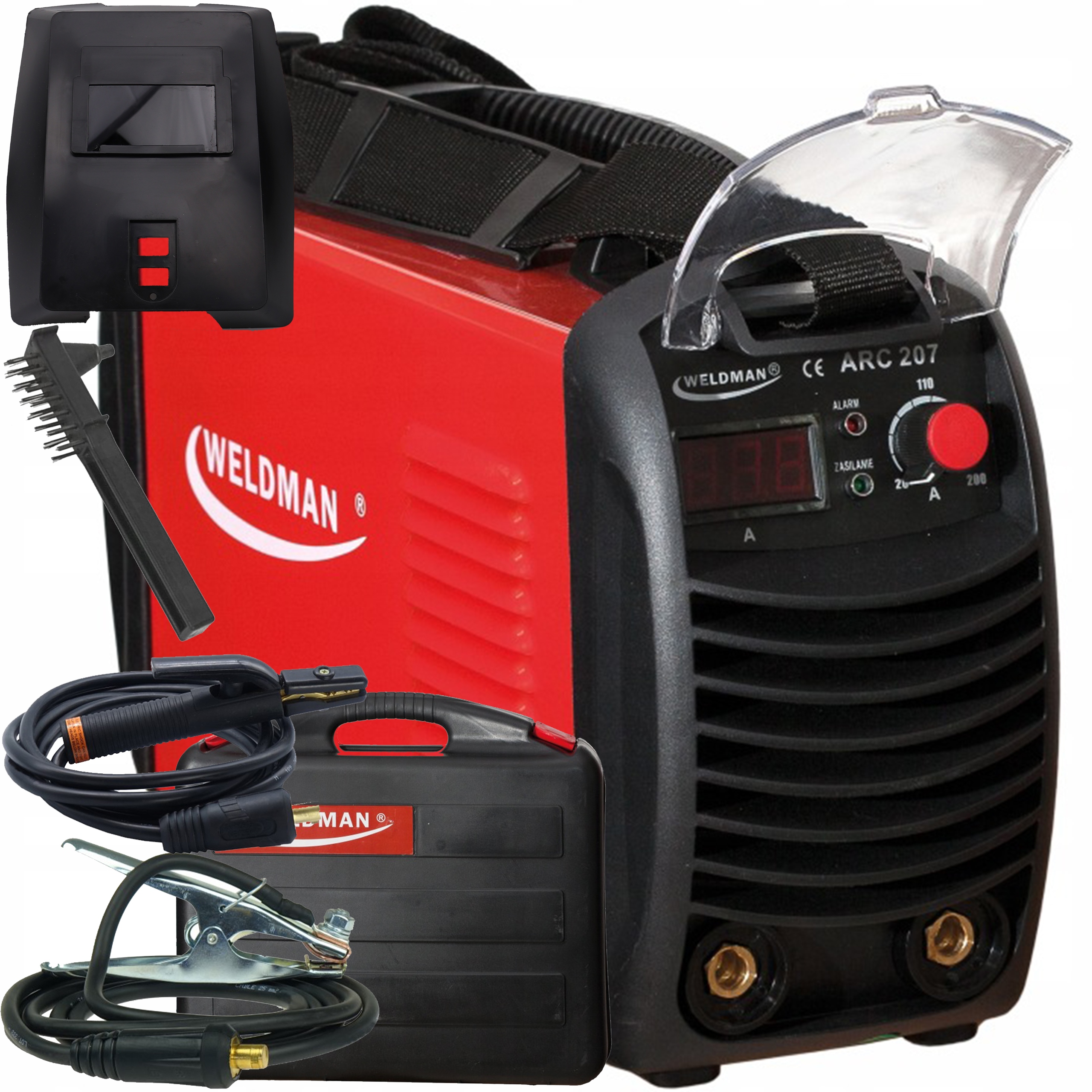 Weldman Arc 207 Invertorová svářečka Mma 200A Tig Scratch s kufrem