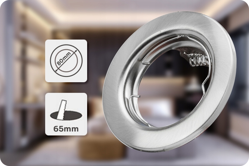 OPRAWKA HALOGENOWA LED SUFITOWA ZE STALI NIERDZEWNEJ ŁAZIENKOWA + ŻARÓWKA Głębokość produktu 0.03 cm