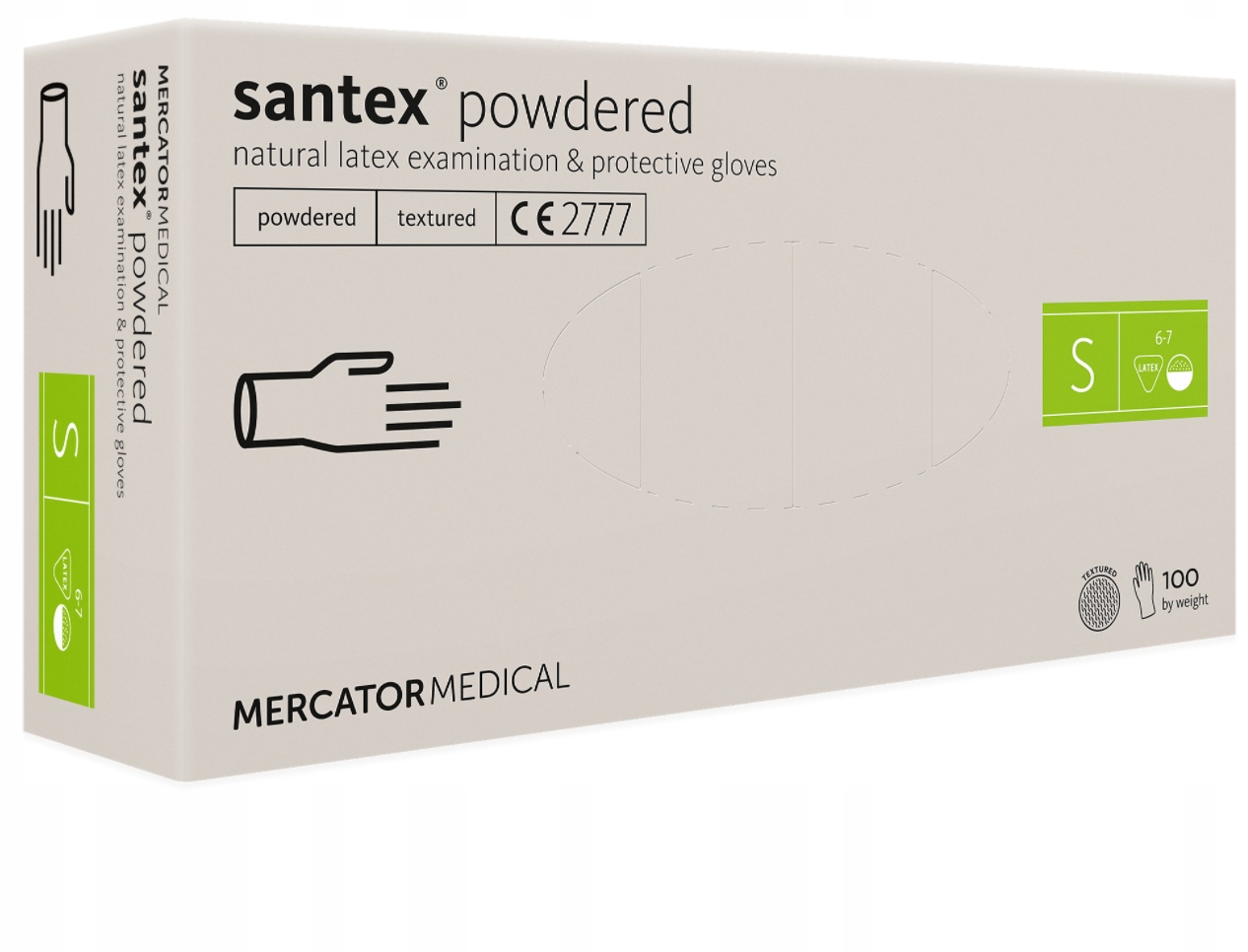 

Rękawice lateksowe pudr. Mercator Santex S 100 szt