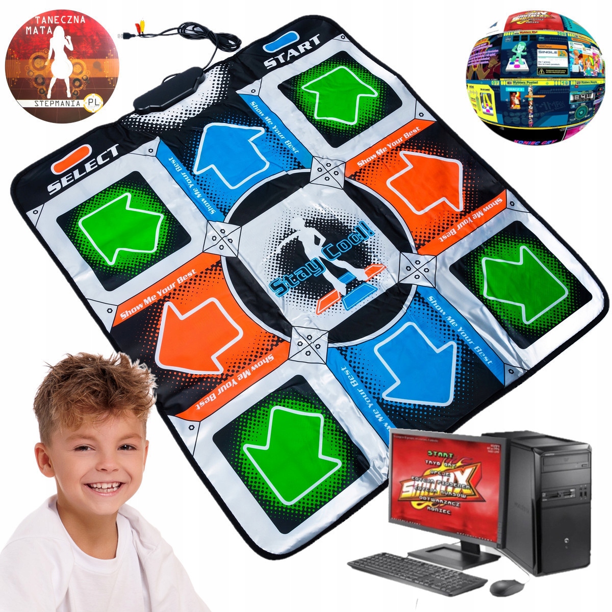 MATA DO TAŃCA DLA DZIECI DO TAŃCZENIA KOMPUTER PC GRA USB CD STEPMANIA PL Kod producenta U272