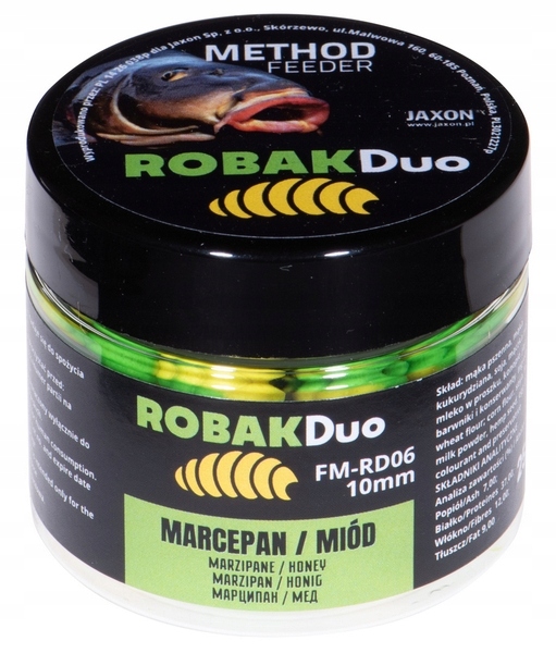 Jaxon Robak Duo wafters 10mm Marcepan Miód Method Feeder FM-RD06