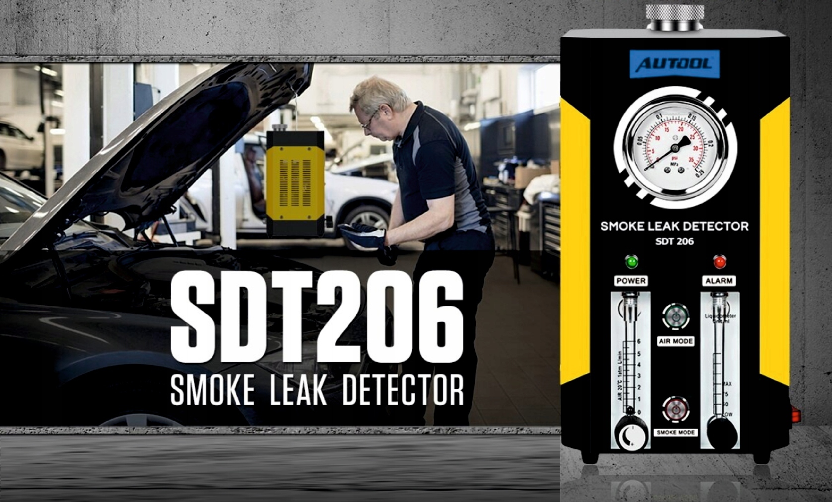 GENERATOR DYMU AUTOOL SDT 206 TESTER SZCZELNOŚCI Marka Autool