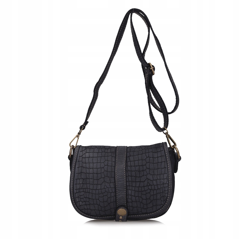 Kabelka Přes Rameno kabelka z přírodní kůže Vintage Crossbody Toscanio F130 Námořnická Modrá