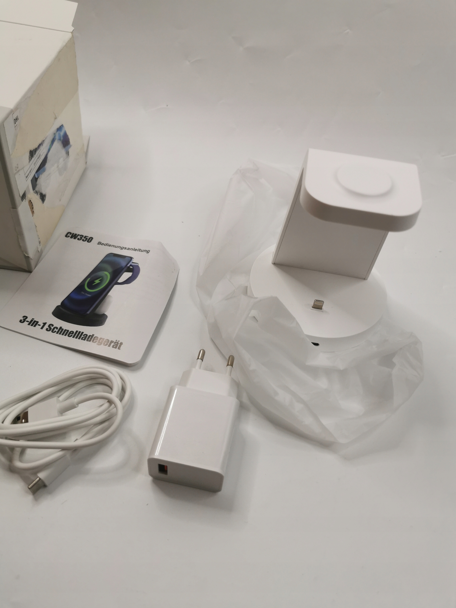 ŁADOWARKA BEZPRZEWODOWA 3W1 CW350 TELEFON ZEGAREK EAN (GTIN) 726634632508