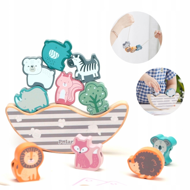 

Viga Układanka Balansująca Zwierzęta Przeplatanka