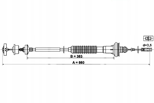 Ate Spojkové Lanko Peugeot 206 CC 1.6 16V (2D)
