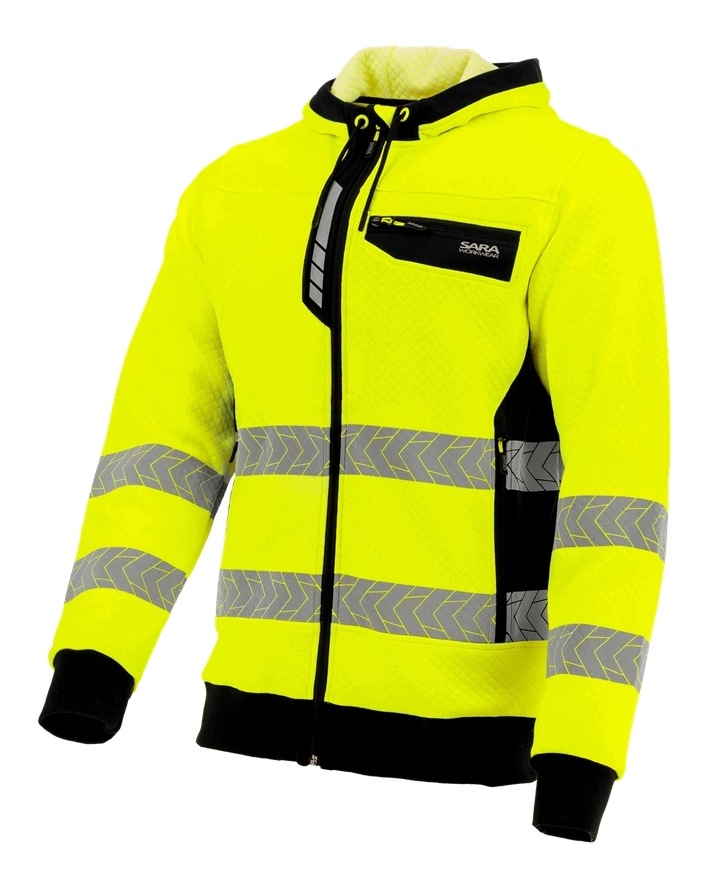 Bluza Dresowa, Robocza Odblaskowa Drogowiec Comfort Sara żółta r. L