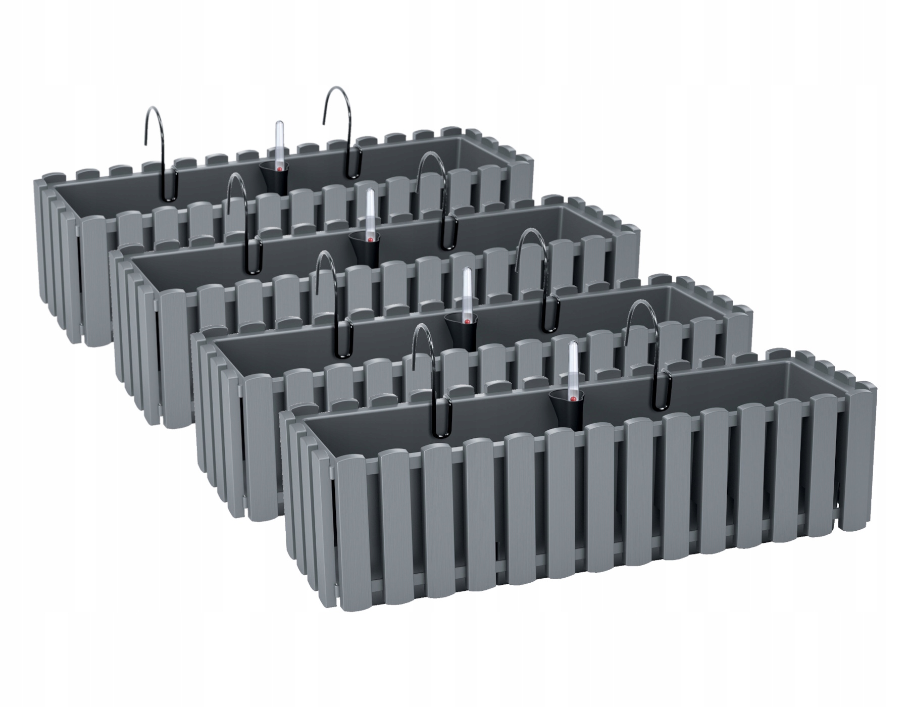 

4x Skrzynka donica balkonowa DDEF600 Haki System