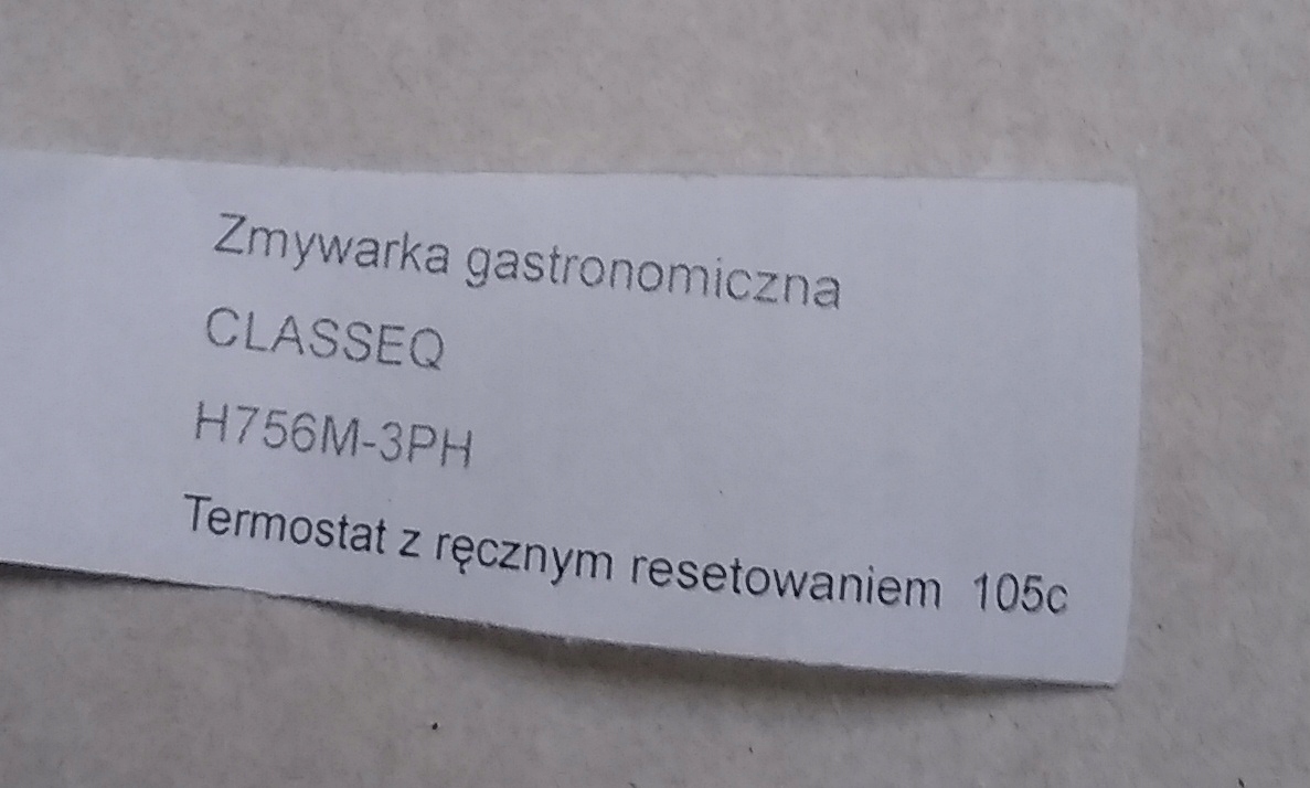 0779 Termostat z ręcznym resetem Classeq H756M-3PH Kod producenta H756M-3PH