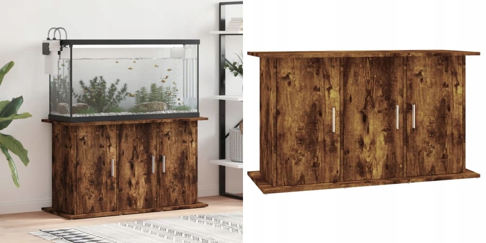 Levně Kouřový dub, Skříňka pod akvárium, 101 x 41 x 58 cm